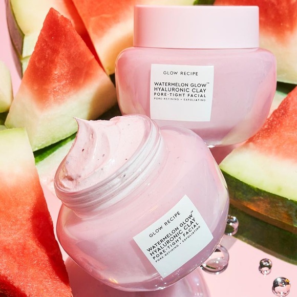 💗GLOW RECIPE Watermelon Glow Hyaluronic Clay Pore-tight Facial Mask - Picture 1 of 5